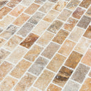 tumbled travertine mosaic 2x2 scabos SKU-20012338 close view of product with joint tumbled travertine mosaic 2x2 scabos SKU-20012338 close view of product with joint