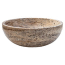 valencia beige travertine natural stone undermount vessel sink filled and polished SKU-EGEVUMP166 product shot front view valencia beige travertine natural stone undermount vessel sink filled and polished SKU-EGEVUMP166 product shot front view