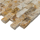 valencia travertine split face stone siding mosaic tile mesh size 12x12 SKU-20012456 close corner view valencia travertine split face stone siding mosaic tile mesh size 12x12 SKU-20012456 close corner view