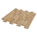 volcano travertine split face stone siding mosaic tile mesh size 6x24-SKU-20012454 angle view volcano travertine split face stone siding mosaic tile mesh size 6x24-SKU-20012454 angle view