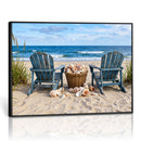 Large Beach Canvas Wall Art Coastal Adirondack Chairs Ocean by MyGreatCanvas | Canvas Wall Art Prints | Photo Prints & Wall Decor