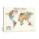 Custom Push Pin World Map Wall Art Canvas Print –