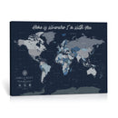 Framed Personalized World Map Custom Travel Memory Gift