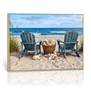 Large Beach Canvas Wall Art Coastal Adirondack Chairs Ocean by MyGreatCanvas | Canvas Wall Art Prints | Photo Prints & Wall Decor