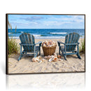 Large Beach Canvas Wall Art Coastal Adirondack Chairs Ocean by MyGreatCanvas | Canvas Wall Art Prints | Photo Prints & Wall Decor