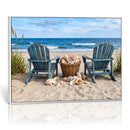 Large Beach Canvas Wall Art Coastal Adirondack Chairs Ocean by MyGreatCanvas | Canvas Wall Art Prints | Photo Prints & Wall Decor