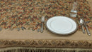 DaDa Bedding Wildflower Wonderland Floral Golden Beige Tan Square Dining Table Cloth (3100)
