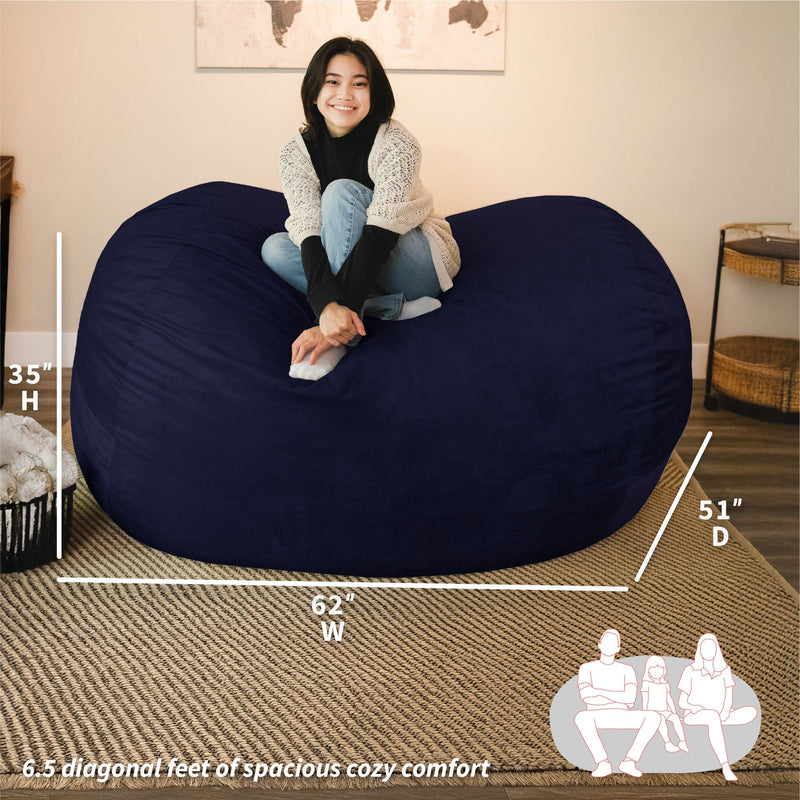 Fuf® 6.5Ft Foam Bean Bag