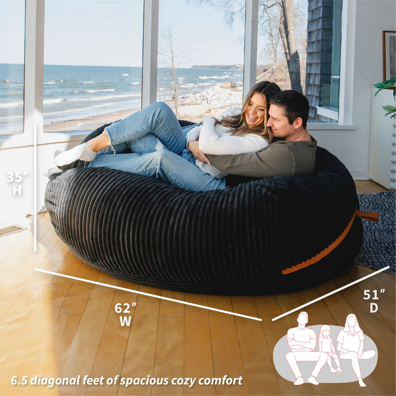 Fuf® 6.5Ft Foam Bean Bag