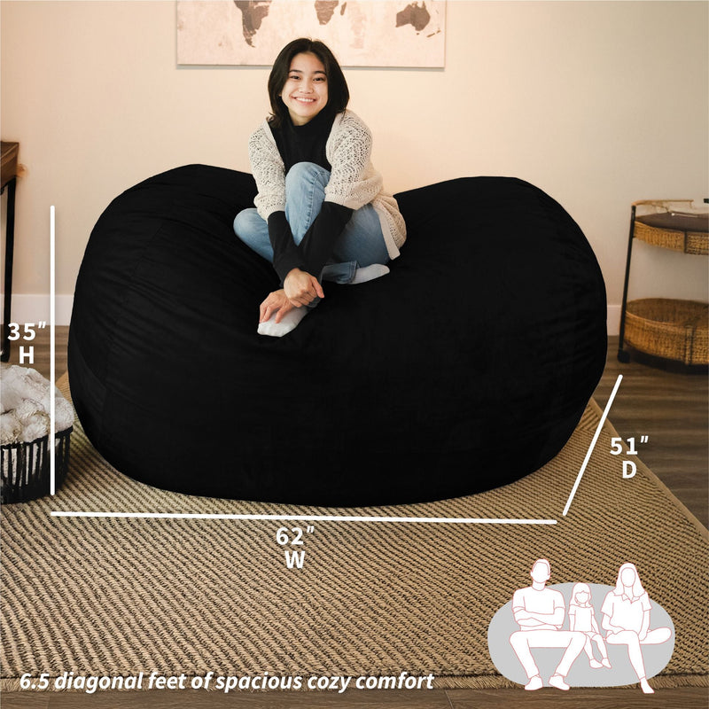 Fuf® 6.5Ft Foam Bean Bag