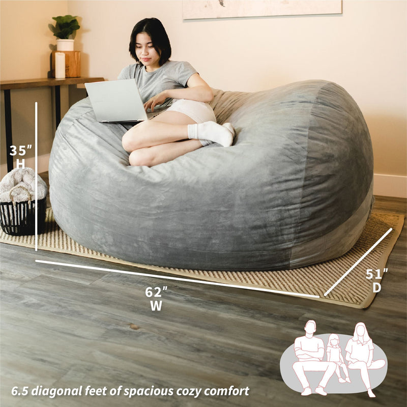 Fuf® 6.5Ft Foam Bean Bag