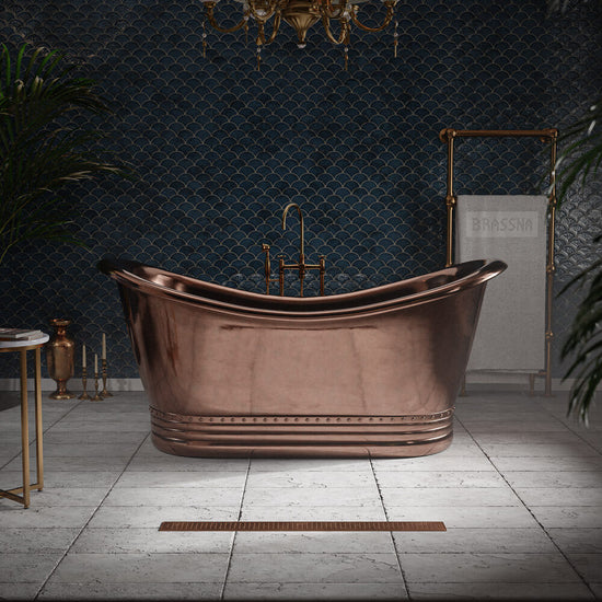 Luxury Shiny Pure Copper Bathtub