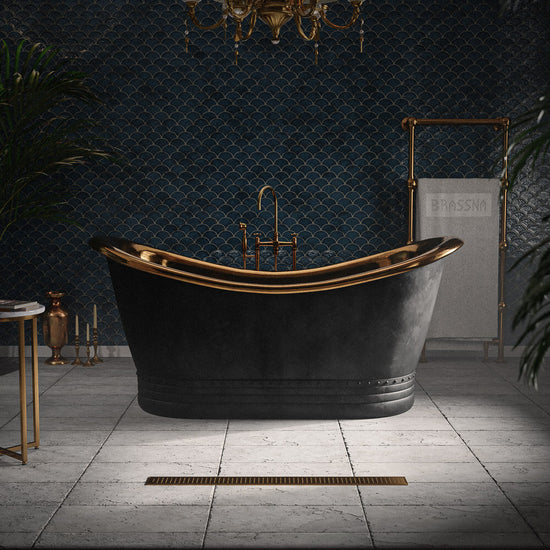 Black and Brass Bathtub