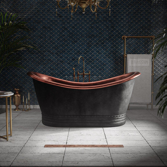 Brassma Black Matt Bathtub Copper