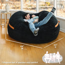 Fuf® 7Ft Oversized Foam Bean Bag