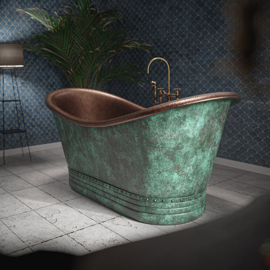 Bathtub Blue Green Patina