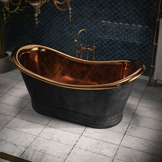 Black and Brass Bathtub