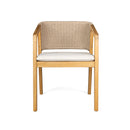 7-Piece Outdoor Dining Set, Acacia Wood Table & 6 Acacia Wood Rope Chairs