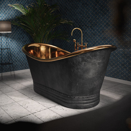 Black and Brass Bathtub