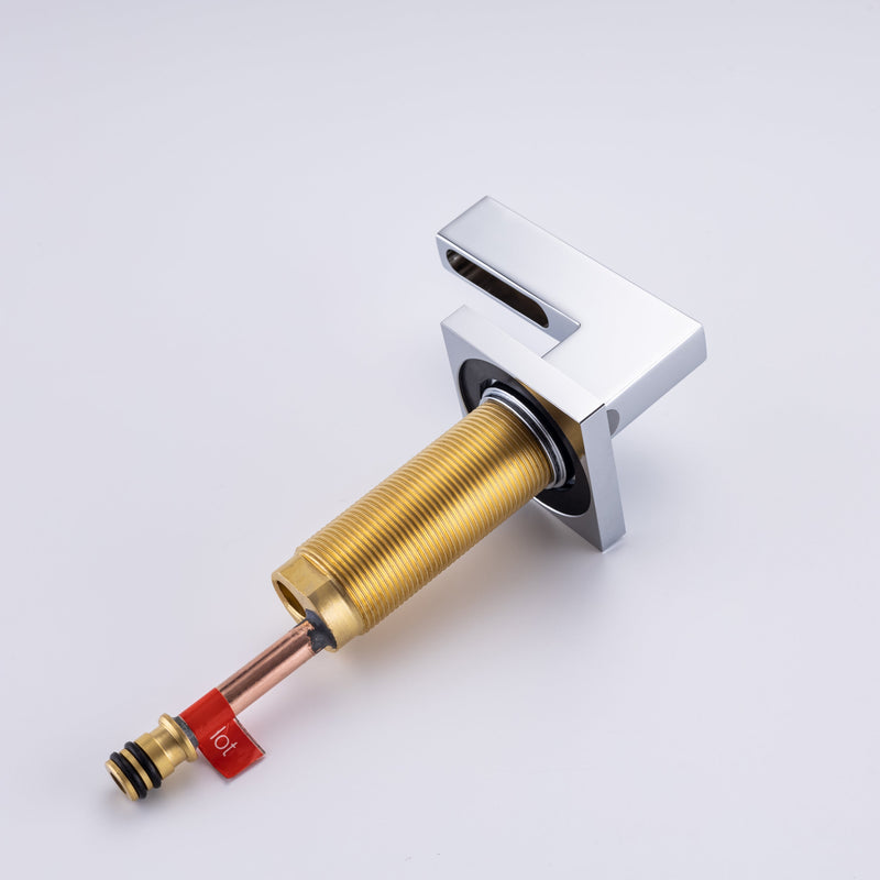 8 inch Widespread Bathroom Faucet Matte Black Bathroom Faucets for Sink 3 Hole Brass 2 Handle Lavatory Square Faucet Modern rv Bathroom Faucets