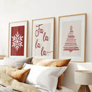 Wall Art Christmas Decoration Set of 3 Prints by Wall Art Set
