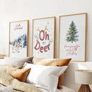 Winter Wonderland Christmas Wall Art Prints Set by Wall Art Set