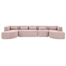 Upholstered Sofa Free Combined Sofa Couch With 2 Chaise Lounge And Five Back Pillows For Living Room by HouseOfZazla