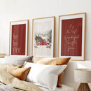 Winter Holiday Decoration Art Decor Prints by Wall Art Set