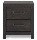 Hollivern - Two Drawer Night Stand - Dark Gray