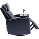 270° Power Swivel Recliner Home Theater Chair With Hidden Arm Storage, LED Light, Cup Holder, And Tray Table by HouseOfZazla