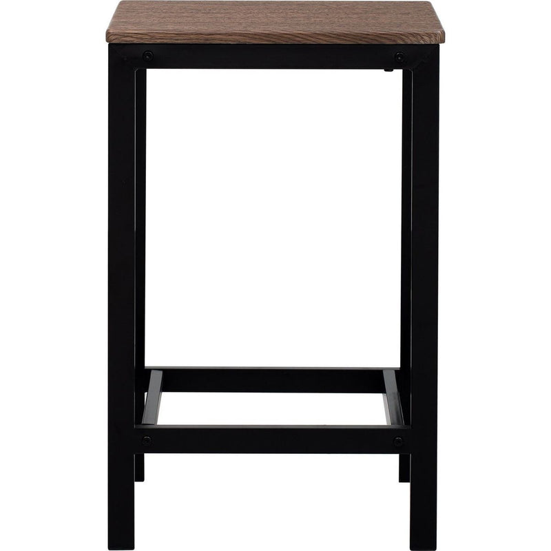 5-Piece Compact Bar Table Set with Table and Stools - Modern Industrial Design, Space-Saving Furniture for Dining Room and Breakfast Nook (Dark Brown)