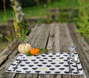 DaDa Bedding Set of 4-Pieces Valentine's day Yellow & Black Hearts Tapestry Dining Table Placemats 13” x 19” (18113)