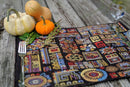 DaDa Bedding Set of 4-Pieces Ethnic Ornaments Geometric Black Tapestry Dining Placemats 13” x 19” (18118)