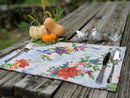 DaDa Bedding Set of 4-Pieces Tropical Sky Blue Birds Floral Tapestry Dining Table Placemats 13” x 19” (18116)
