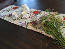 DaDa Bedding Floral Roses Tropical Paradise Birds Woven Tapestry Dining Table Runner (18116)