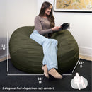 Fuf® 5Ft Foam Bean Bag
