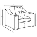 Chelan - Upholstered Sloped Arm Accent Chair - White