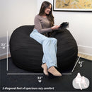 Fuf® 5Ft Foam Bean Bag