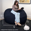 Fuf® 5Ft Foam Bean Bag