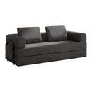 Convertible Sleeper Sofa Bed With Cylindrical Pillow, Fixed Shape Frame by Unique Piece Furniture