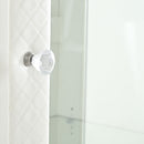 Modern Upholstered Glass Display Cabinet With Adjustable LED Light - White by HouseOfZazla