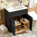 Bathroom Vanity With Sink, Freestanding Storage Cabinet With Handles by HouseOfZazla