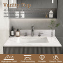 Bianco Carrara Venato Elegant Marble Vanity Top, Bathroom Vanity With Undermount Sink, Sintered Stone by HouseOfZazla