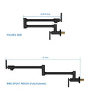 Modern Design Wall Mount Pot Filler Faucet Folding Stretchable by HouseOfZazla