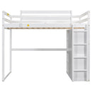 Loft Bed With Built In Wardrobe, Storage Shelves, And LED Light by HouseOfZazla