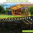 2Pcs Solar Powered String Lights 39.3FT 100LED Beads Fairy Star Lights IP65 Waterproof Decorative Garden Party Christmas Tree Stake Lamps w/ 8 Lightin