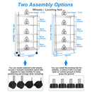 5 Tier Shelf Wire Shelving Unit, NSF Heavy Duty Wire Shelf Metal Large Storage Shelves Height Adjustable Utility for Garage Kitchen Office Commercial Shelving Steel Layer Shelf - Chrome