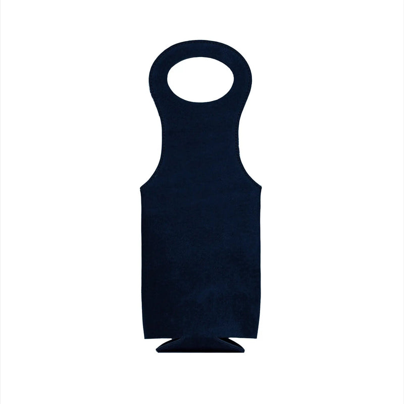 Leatherette Wine Holder in Navy - 14.5", photo 2 of 2
