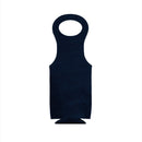 Leatherette Wine Holder in Navy - 14.5"