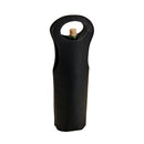 Leatherette Wine Holder in Black - 14.5"
